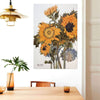 BigProStore Sunflower Illustration Art Canvas Rise And Shine Sunflower Wall Art Canvas
