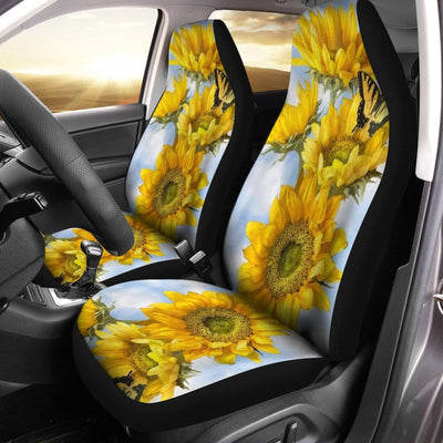 BigProStore Sunflower Seat Covers Rise And Shine Sunflower Best Car Seat Covers Universal Fit (Set of 2 Car Seat Covers Car Seat Cover