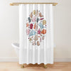 BigProStore Murex Shell Shower Curtain Seashell Colorful Polyester Water Proof Material Home Bath Decor 3 Sizes Seashell Shower Curtain / Small (165x180cm | 65x72in) Seashell Shower Curtain