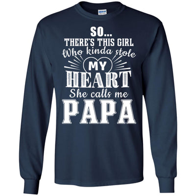 She Calls Me Papa T-Shirt Cool Father's Day Gift For Grandpa Dad Pops BigProStore