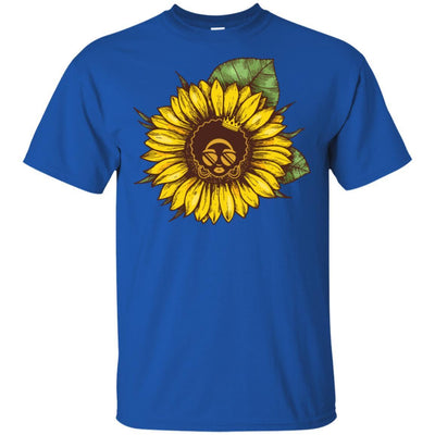 Sunflower African American T-Shirt For Melanin Women Afro Girl Pride BigProStore