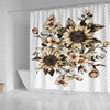 BigProStore Shocur Sunflower Shower Curtain Sunflower Boutonniere Bathroom Decor Sunflower Shower Curtain / Small (165x180cm | 65x72in) Sunflower Shower Curtain