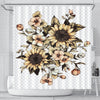 BigProStore Shocur Sunflower Shower Curtain Sunflower Boutonniere Bathroom Decor Sunflower Shower Curtain