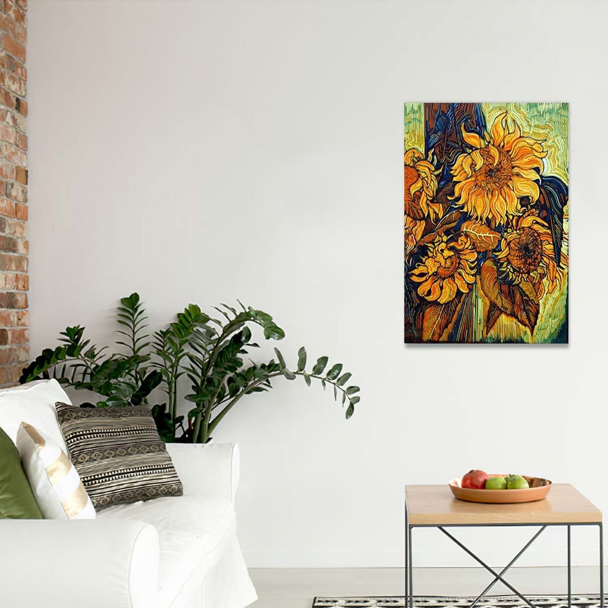 Sunflower Canvas Paintings Sunflower Drawing Bedroom Decor – BigProStore