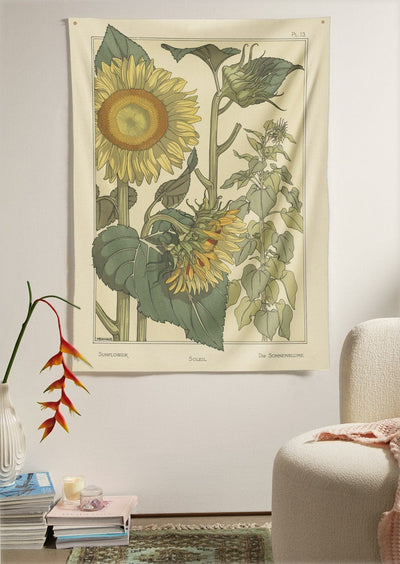 BigProStore Magic Flag Tapestry Sunflower Flora Wall Tapestry For Home Decor Tarot Tapestry