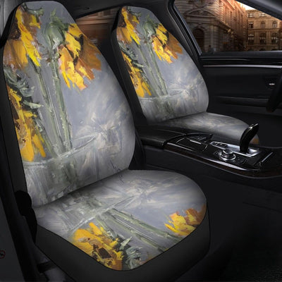 BigProStore Sunflower Car Seat Covers Sunflower Floral Car Seat Cover Set Universal Fit (Set of 2 Car Seat Covers Car Seat Cover