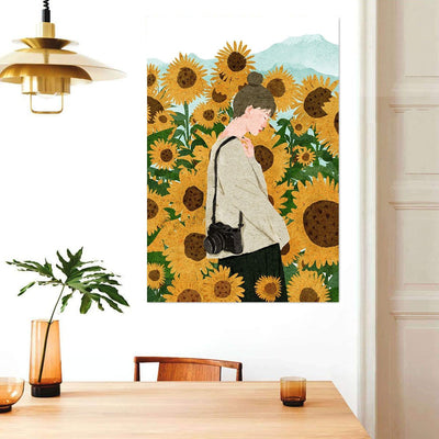 BigProStore Sunflower Canvas Design Sunflower Love Home Decor Canvas