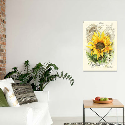 BigProStore Sunflower Canvas Sunny Flower Boutonniere Canvas For The Wall Canvas / 24" x 36" Canvas