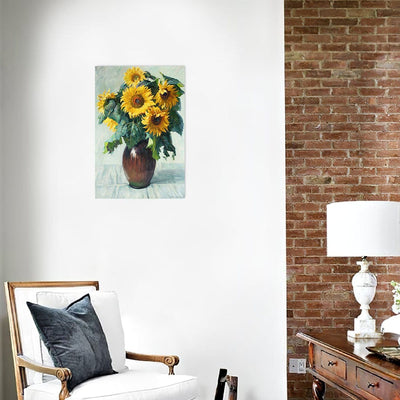 BigProStore Sunflower Art Print Canvas Sunny Flower Summer Gift Home Decor Canvas / 12" x 18" Canvas