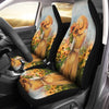 BigProStore Sunflower Car Seat Covers Sunshine Flower Drawing Back Seat Covers Universal Fit (Set of 2 Car Seat Covers Car Seat Cover