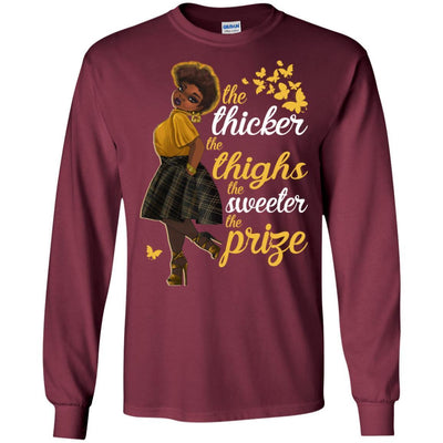 The Thiker The Thighs The Sweeter The Prize T-Shirt For Pro Black Girl BigProStore