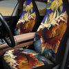 BigProStore Sunflower Car Seat Covers The Sunny Flower Daze Front Car Seat Covers Universal Fit (Set of 2 Car Seat Covers Car Seat Cover