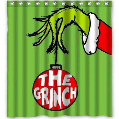 BigProStore The Grinch Shower Curtain The Grinch Polyester Water Proof Material Bathroom Curtain 3 Sizes Grinch Shower Curtain