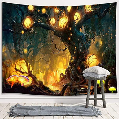 BigProStore Magic Flag Tapestry Tree Of Life Wall Hanging Tarot Tapestry