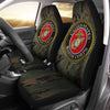 BigProStore Marine Auto Seat Covers United States Marine Corps Green Luxury Car Seat Covers Polyester Microfiber Fabric Set Of 2 USMC car seat cover
