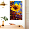 BigProStore Sunflower Magic Canvas Watercolor Sunny Beauty Flower Room Decor Canvas