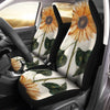 BigProStore Sunflower Car Seat Covers Watercolor Sunny Beauty Flower Best Seat Covers Universal Fit (Set of 2 Car Seat Covers Car Seat Cover