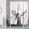 BigProStore Christmas Tree Shower Curtain We Wish You A Merry Christmas Polyester Waterproof Bathroom Curtain 3 Sizes Christmas Shower Curtain / Small (165x180cm | 65x72in) Christmas Shower Curtain