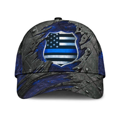 BigProStore Thin Blue Line Baseball Cap The Blue Heroes Badge Police Officers Pride US Flag Design Men Women Classic Hat Baseball Cap