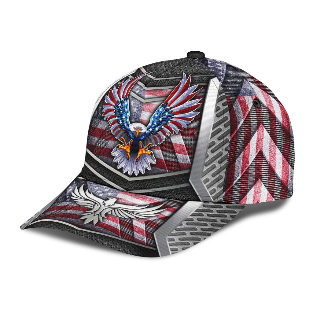 BigProStore American Eagle American Flag Baseball Cap Eagle and United States Flag Design Men Women Classic Hat Baseball Cap