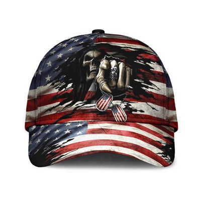 BigProStore Skull Baseball Cap Skull US Flag Tag Design Classic Men Women Classic Hat Baseball Cap