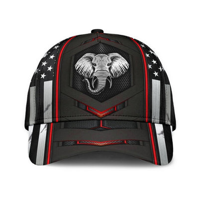BigProStore Elephant Baseball Cap Elephant Us Flag Design Men Women Classic Hat Baseball Cap