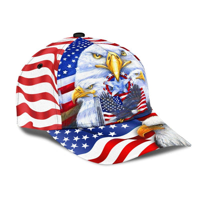 BigProStore Eagle American Flag Baseball Cap Eagle And United States Flag Design Men Women Classic Hat Baseball Cap