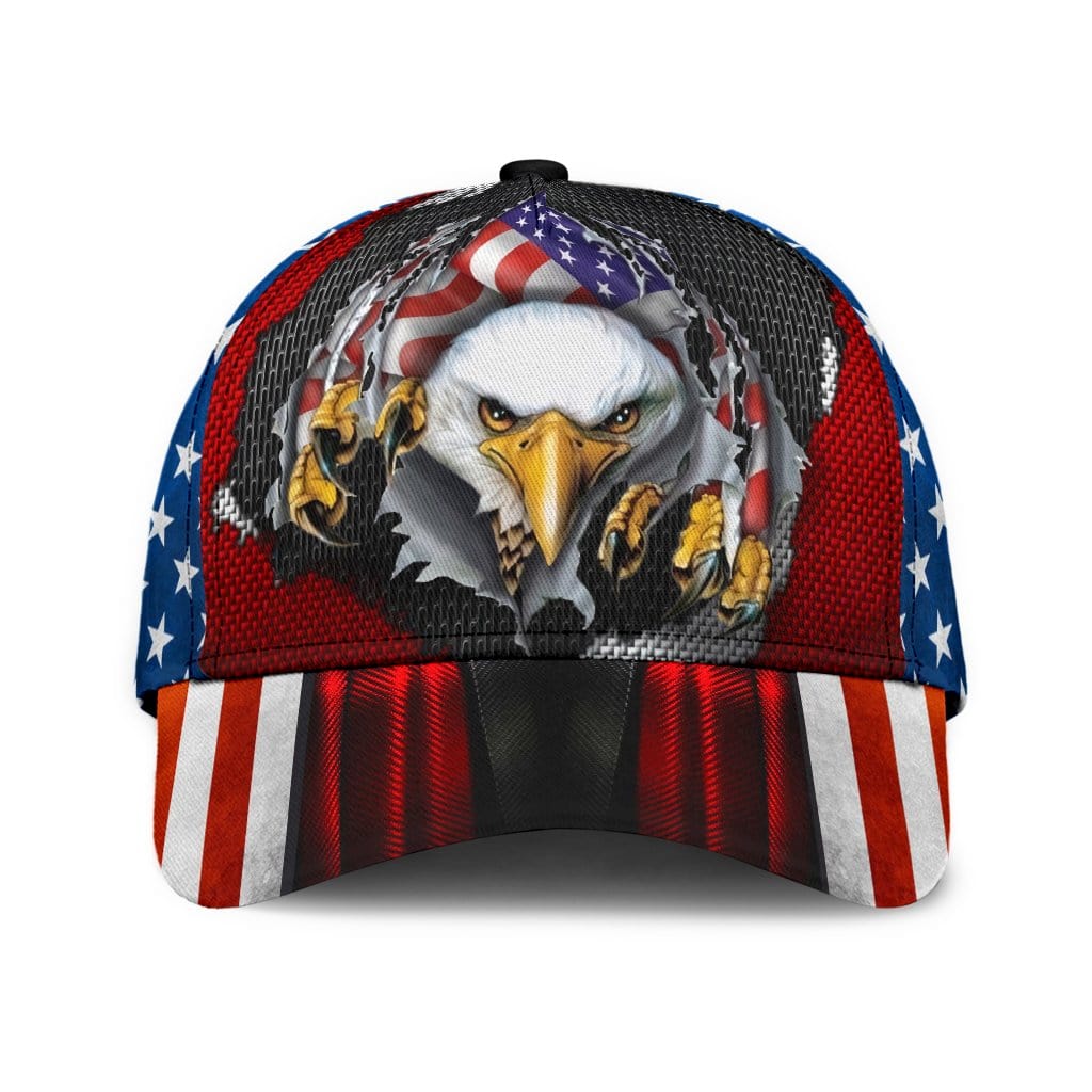 Eagle Baseball Eagle Cap American Flag Rip Design Men Women Classic Ha –  BigProStore