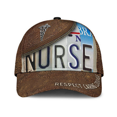 BigProStore Nurse Baseball Cap Nurse Leather Pattern Design Classic Men Women Classic Hat Baseball Cap