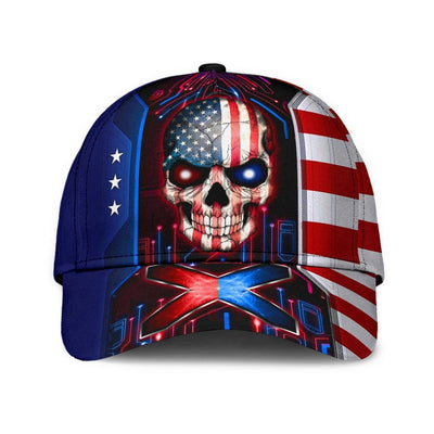 BigProStore Skull Baseball Cap Skull US Electric Design Classic Men Women Classic Hat Baseball Cap