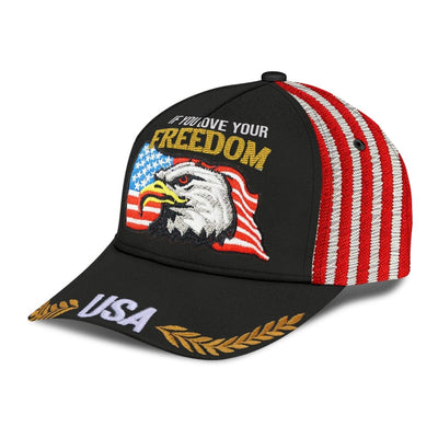 BigProStore American Pride Eagle Baseball Cap If You Love Your Freedom Eagle And USA Flag Design Men Women Classic Hat Baseball Cap