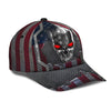 BigProStore Skull Baseball Cap Skull Red Light Flag Design Classic Men Women Classic Hat Baseball Cap