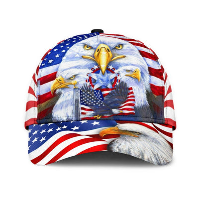 BigProStore Eagle American Flag Baseball Cap Eagle And United States Flag Design Men Women Classic Hat Baseball Cap
