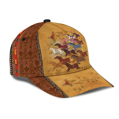 BigProStore Horse Baseball Cap Horse Native and Sun Design Men Women Classic Hat Baseball Cap