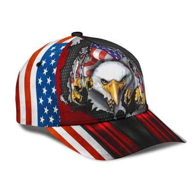 BigProStore Eagle Baseball Eagle Cap American Flag Rip Design Men Women Classic Hat Baseball Cap