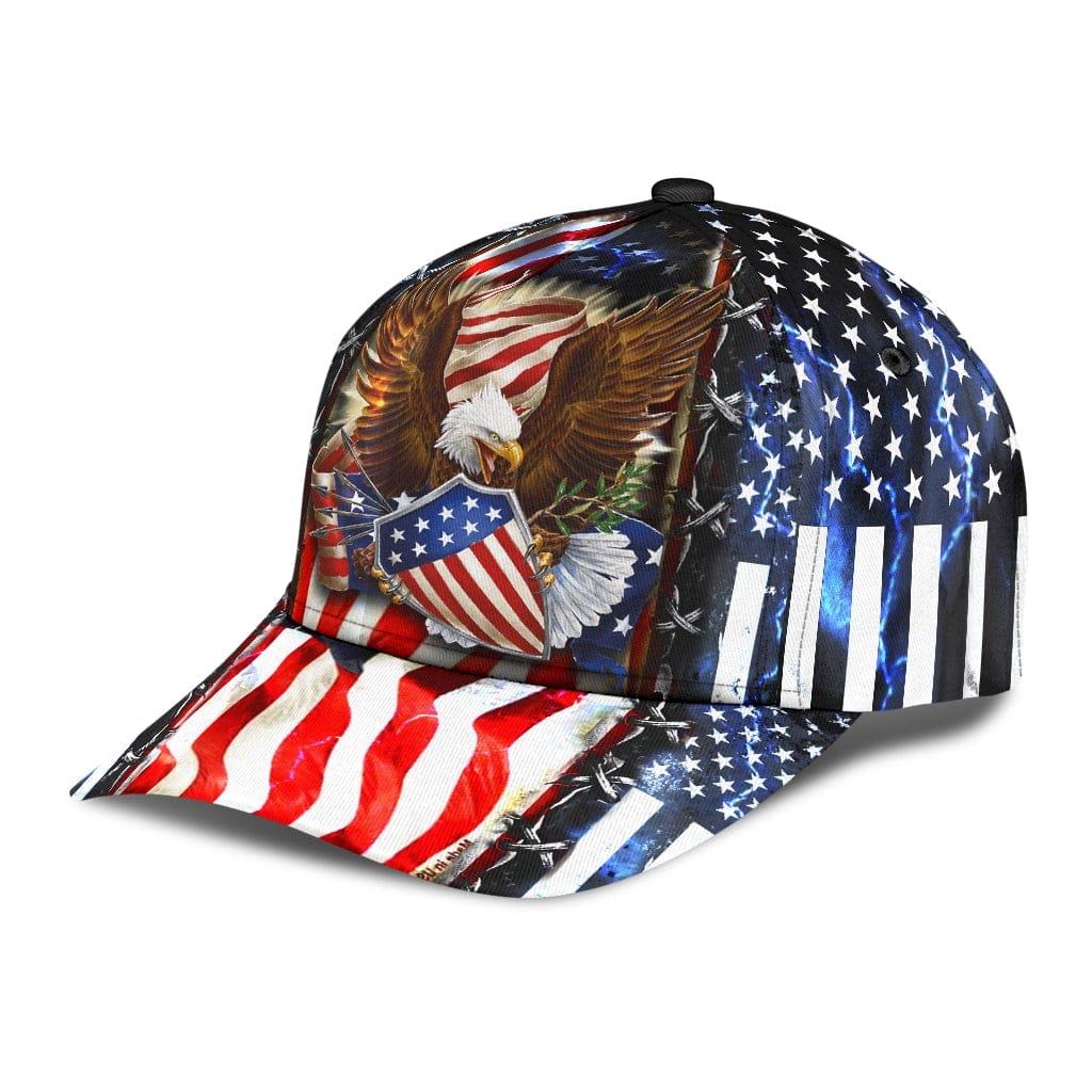 BigProStore American Eagle American Flag Baseball Cap Eagle and United States Flag Design Men Women Classic Hat Baseball Cap