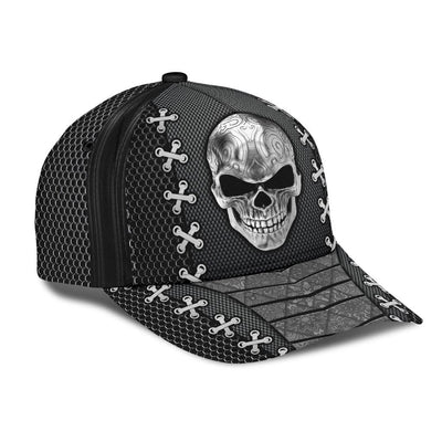 BigProStore Skull Baseball Cap Skull Black Carbon Design Classic Men Women Classic Hat Baseball Cap