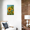 BigProStore Sunflower Illustration Art Canvas Yellow Sunset Flower Designs Canvas / 12" x 18" Canvas