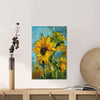 BigProStore Sunflower Illustration Art Canvas Yellow Sunset Flower Designs Canvas / 16" x 24" Canvas