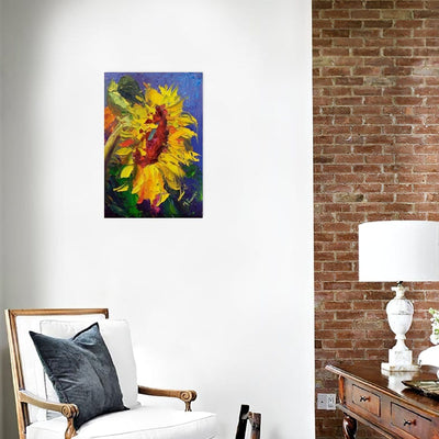 BigProStore Sunflower Painting Canvas Yellow Sunshine Flower Inspired Home Decor Canvas / 12" x 18" Canvas