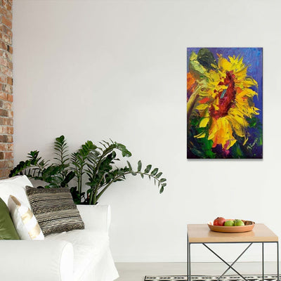 BigProStore Sunflower Painting Canvas Yellow Sunshine Flower Inspired Home Decor Canvas / 24" x 36" Canvas