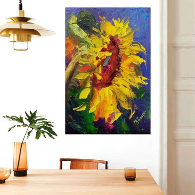 BigProStore Sunflower Painting Canvas Yellow Sunshine Flower Inspired Home Decor Canvas