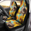 BigProStore Sunflower Seat Covers Yellow Sunshine Flower Cute Seat Covers Universal Fit (Set of 2 Car Seat Covers Car Seat Cover