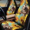 BigProStore Sunflower Seat Covers Yellow Sunshine Flower Cute Seat Covers Universal Fit (Set of 2 Car Seat Covers Car Seat Cover