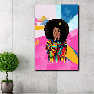 BigProStore African Canvas Young Highschool Black Girl Home Decor South Africa Canvas