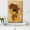 BigProStore Melanin Canvas Young Strong Black Man Home Decor Canvas / 8" x 12" Canvas