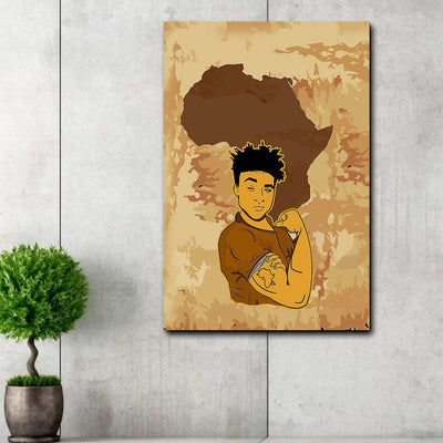 BigProStore Melanin Canvas Young Strong Black Man Home Decor Canvas